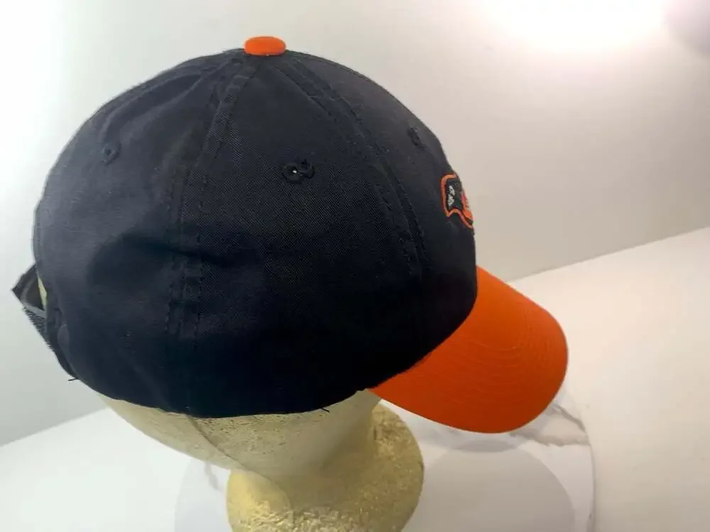 Baltimore Orioles Official MLB Baseball Cap Adult Black Orange Strap Back